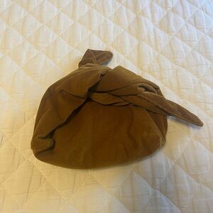 Merit Signature Brown Knotted Cosmetic Bag